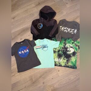 Bundle Boys 5 / 6 short & long sleeve 777 Boeing Jacket space nasa rocket bundle